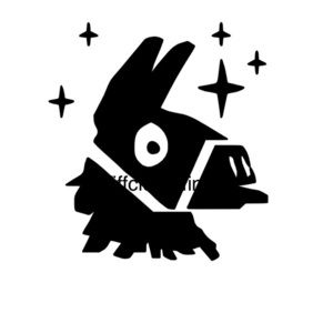 Fortnite Loot Llama Black Vinyl Decal‎ 5”